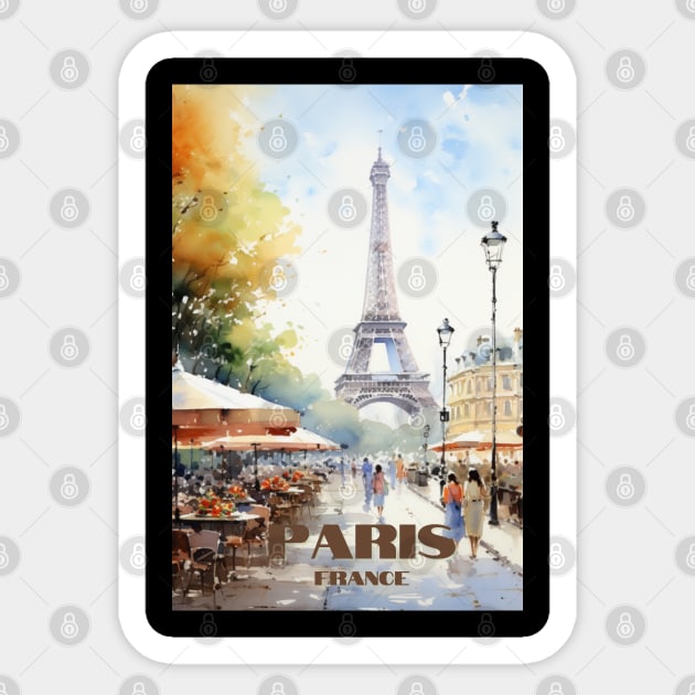 Paris Watercolor Sticker by ThePawPrintShoppe